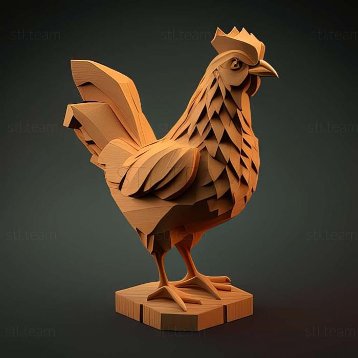 3д модель курицы